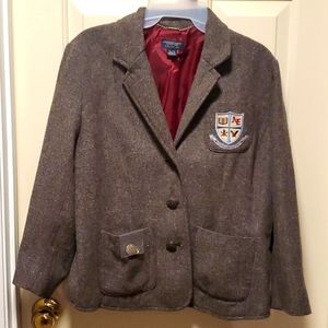 American Eagle cropped sleeve blazer